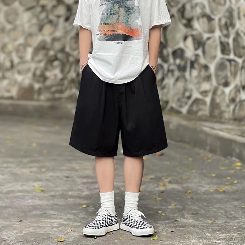 【M-4XL】Quần ngắn ống rộng Có Túi Lớn Phong Cách Hip Hop Xu Hướng Đường Phố Chống Mài Mòn Thời Trang Mùa Hè Cho Nam