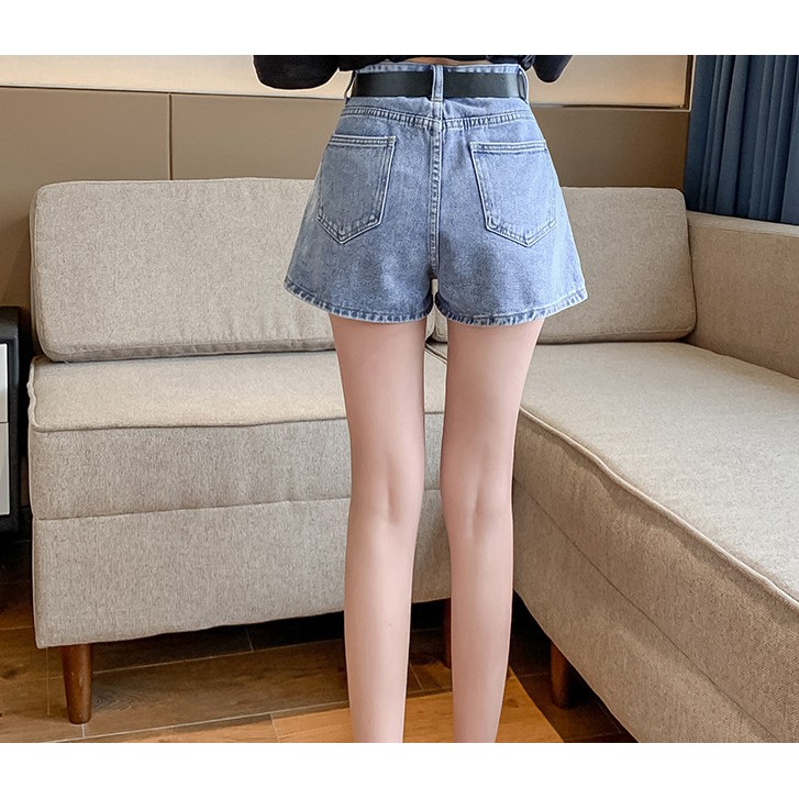 Cimer Quần short jean nữ túi hộp