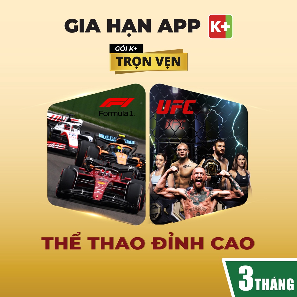 Toàn quốc [E-voucher GIA HẠN] APP K+ Gói Trọn Vẹn - Thời hạn 3 tháng