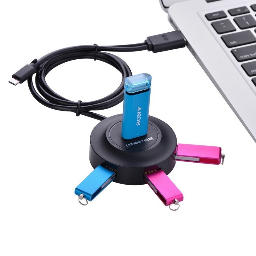 HUB Bộ Chia USB 2.0 4 Cổng Tích Hợp OTG chính hãng Ugreen 20278 - Bảo hành chính hãng 18 tháng