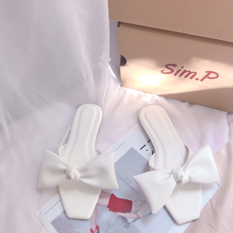 Dép nữ simpshoes quai nơ xòe to - LISA