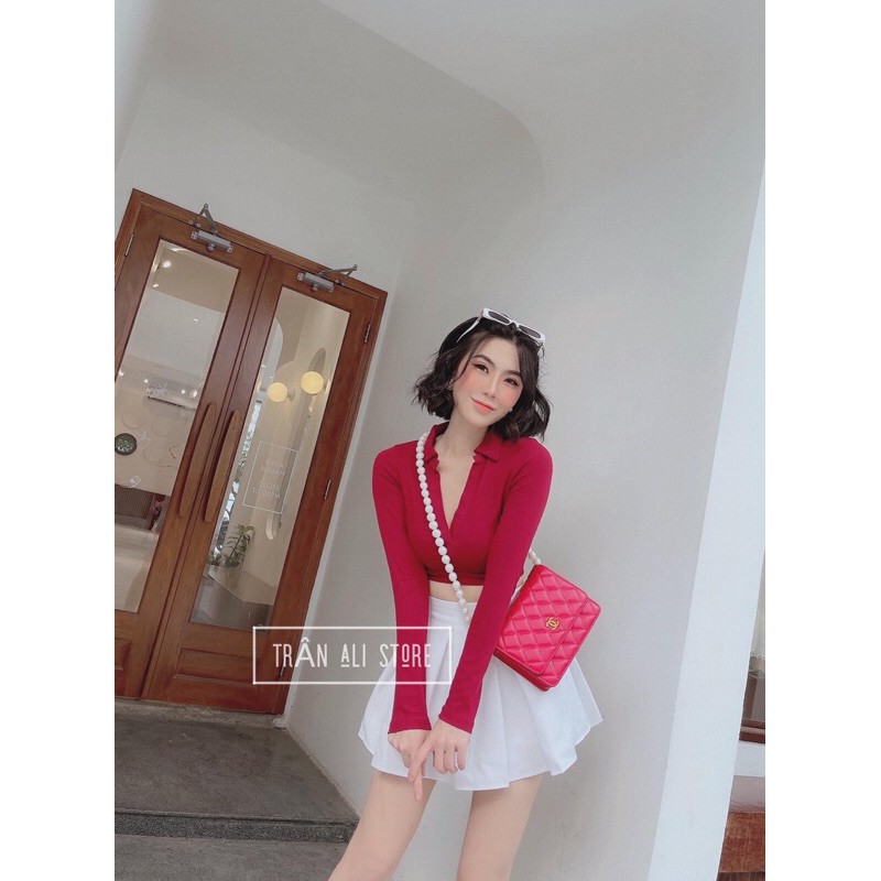 Chân váy xoè xếp ly có quần bên trong