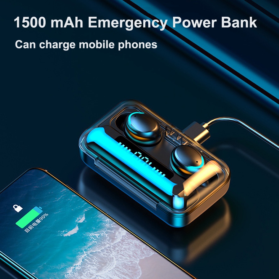 Tai Nghe bluetooth 5.0 Không Dây BKWHALE F9-5C TWS Kèm Hộp Sạc Chống Ồn