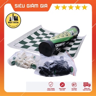 Bộ cờ vua ống to có dây đeo thuận tiện di chuyển