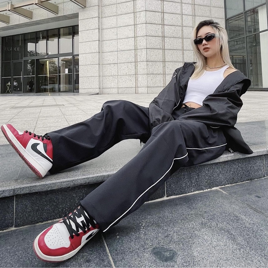 Quần dài phản quang Reflective Track - Quần Dài Unisex Form Rộng Oversize Local Brand