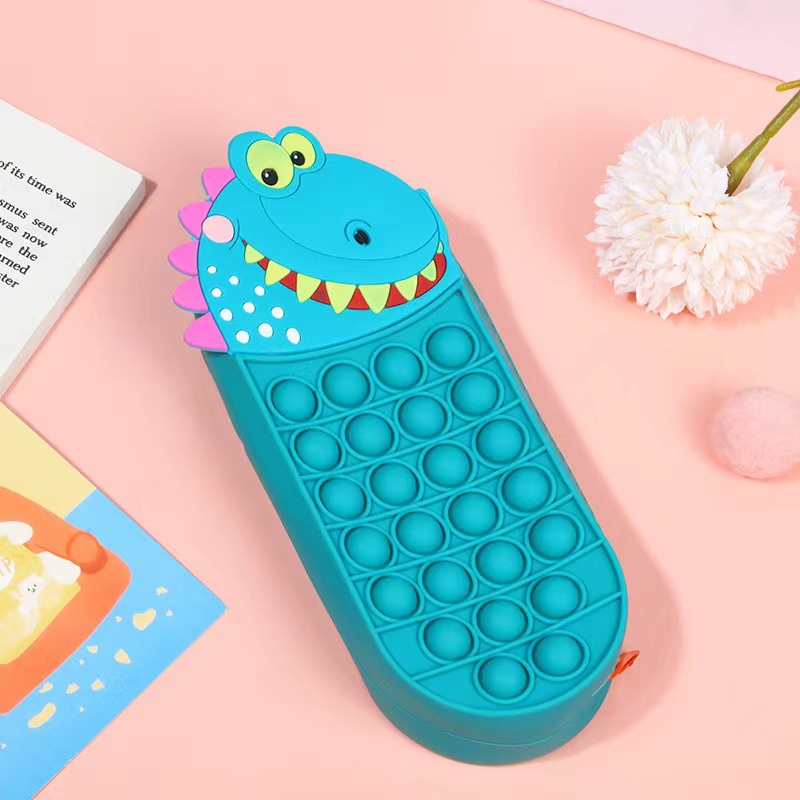 Hộp đựng bút Pop It bằng silicone giảm căng thẳng nhiều hình đáng yêu cho bé