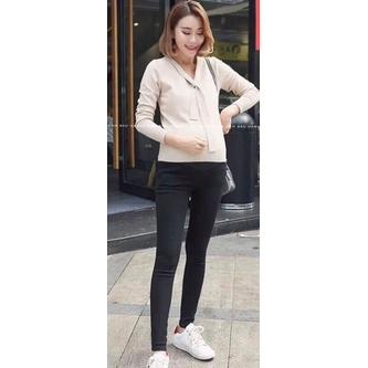 [Size 40 đến 75kg] Quần bầu công sở kaky thun dáng gọn vải co dãn thoải mái độ dày vừa phải không nhăn có túi bên sườn