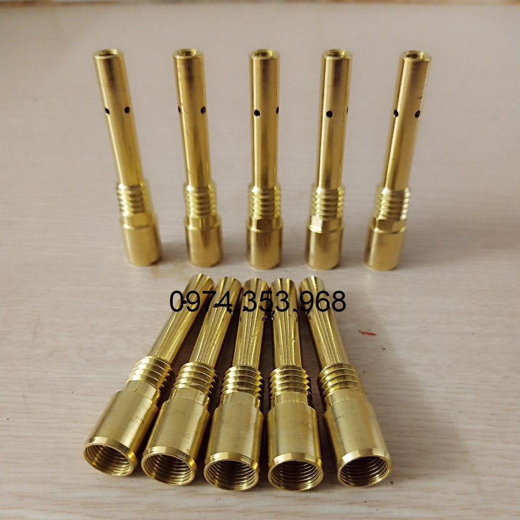 Nối bép mig 350 ren trong đồng vàng - Phụ kiện Mig 350