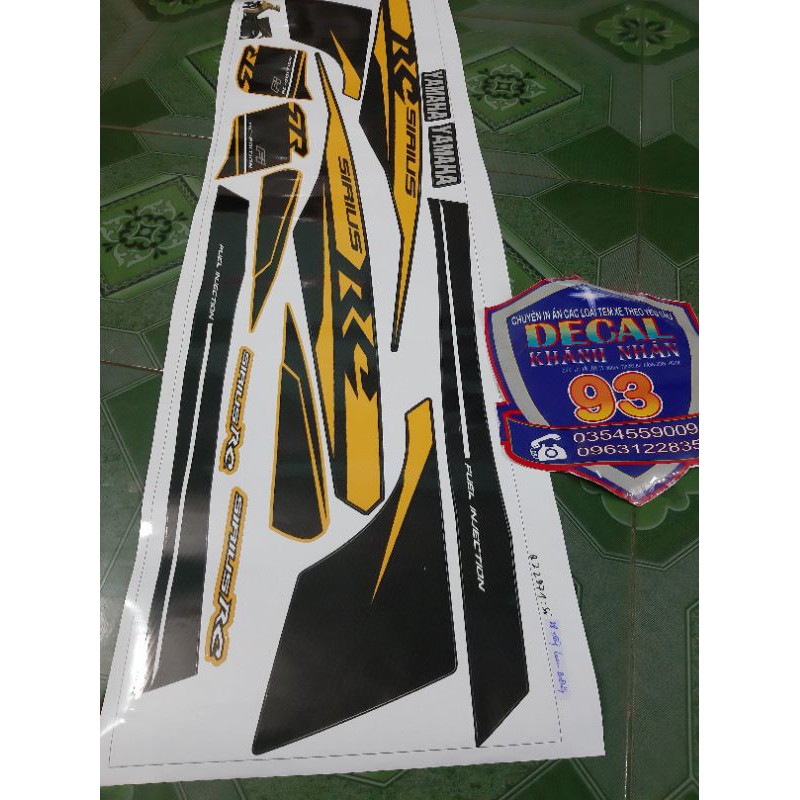 Tem rời sirius fi rc vàng đen ko bay màu.