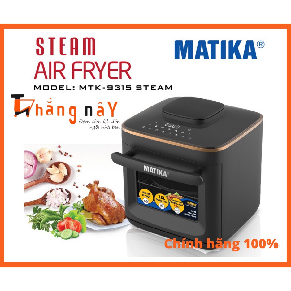 [Mã ELHADEV giảm 4% đơn 300K] NỒI CHIÊN HƠI NƯỚC MATIKA MTK-9315 (15L) ĐỘT PHÁ CÔNG NGHỆ HƠI NƯỚC ACTIVE STEAM