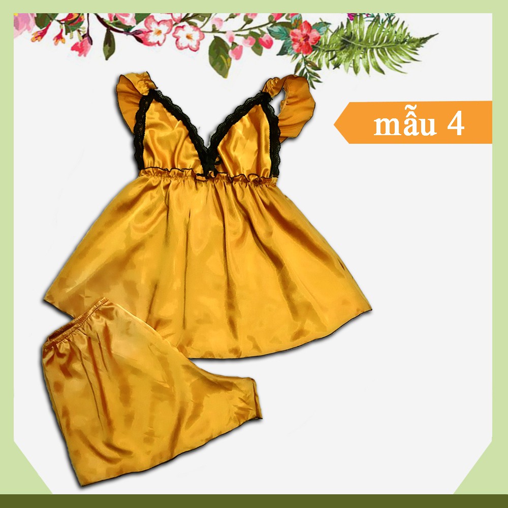 Đồ ngủ sexy satin phối ren hàng bigsize dưới 90kg | BigBuy360 - bigbuy360.vn