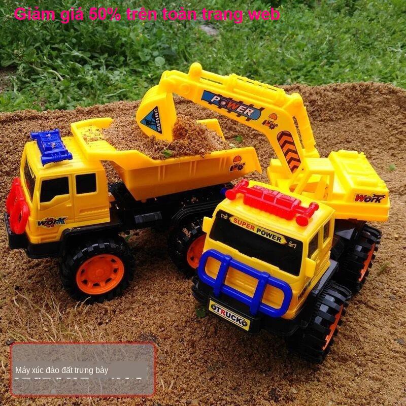 Đồ chơi máy xúc xe xây dựng cậu bé ô tô tải trộn cần cẩu quà tặng trẻ em