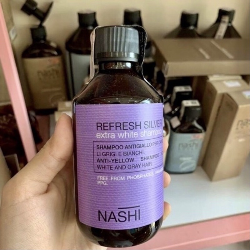 DẦU GỘI NASHI REFRESH SILVER KHỬ ÁNH VÀNG CHO TÓC TẨY