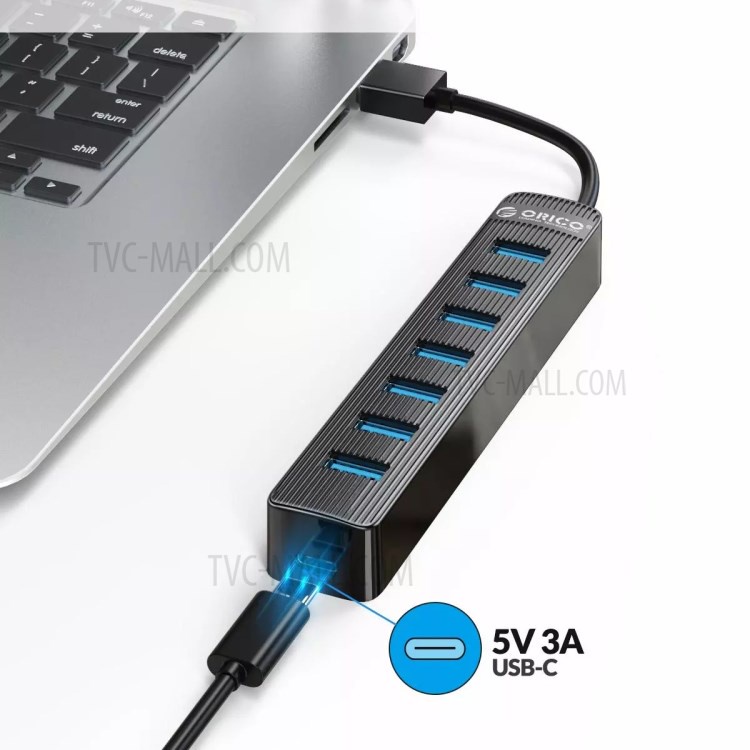 Bộ chia USB3.0 ORICO 7 cổng TWU3-7A-BK Chính Hãng - Bảo hành 12 tháng