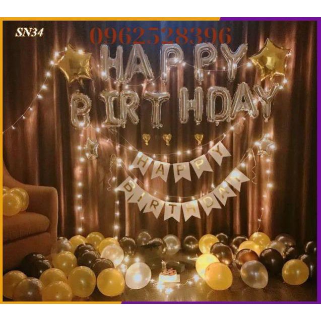 [Nhiều Mẫu Lựa Đẹp]❤️Đầy Đủ❤️Set Bóng Trang Trí Sinh Nhật SN3032