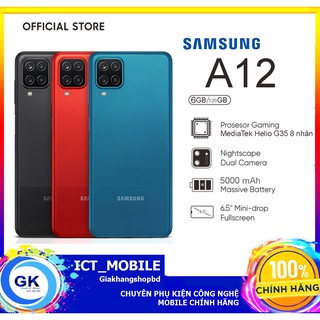 [Nguyên Seal] Điện thoại Samsung Galaxy A12 (6GB/128GB) & (4GB/128GB) - Hàng chính hãng