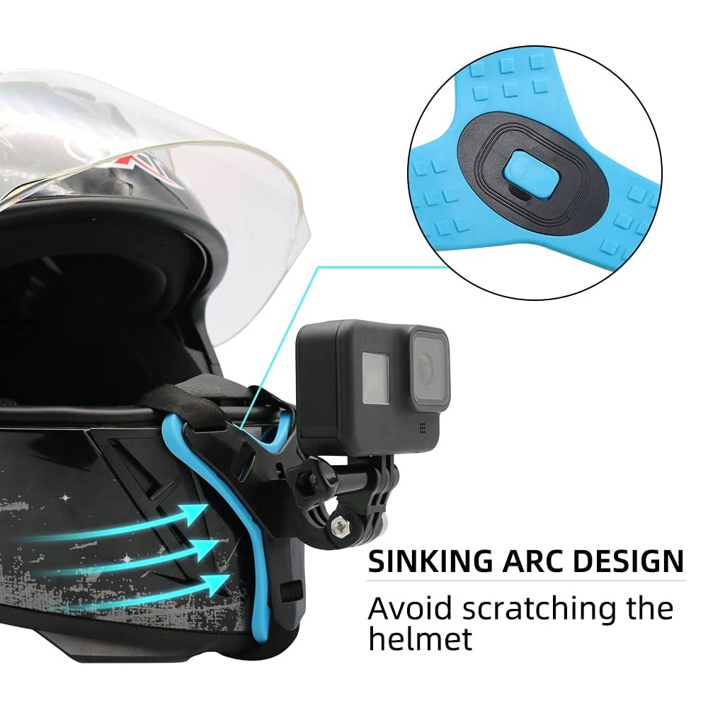 Dây Đeo Camera Hành Trình GoPro Hero 10 9 8 7 6 5 4 Gắn Mũ Bảo Hiểm Xe Máy