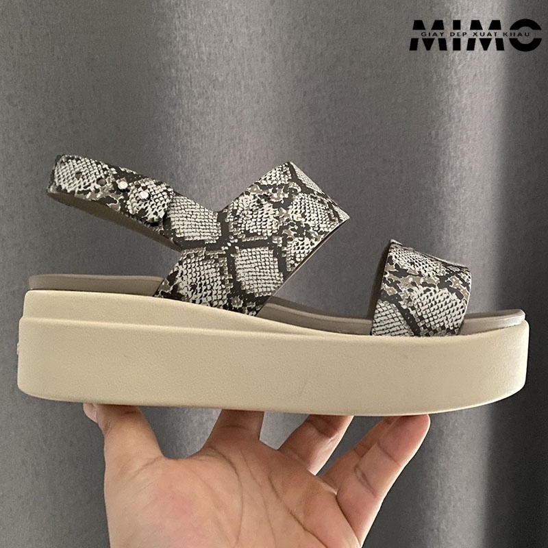 Sandal 5p Brooklyn màu da beo sang chảnh, êm nhẹ cho nữ