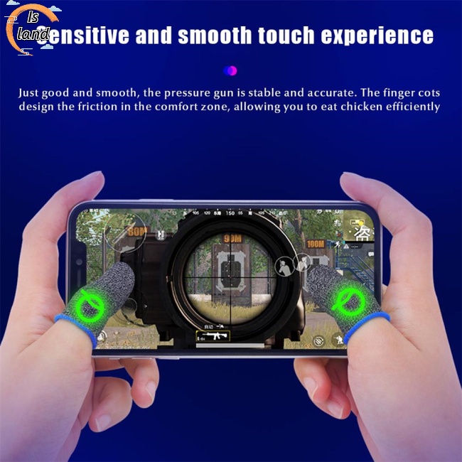 [IS] Vỏ Bọc Ngón Tay Chơi Game Bằng Sợi Bạc Siêu Mỏng Thoáng Khí Dạ Quang Cảm Ứng
