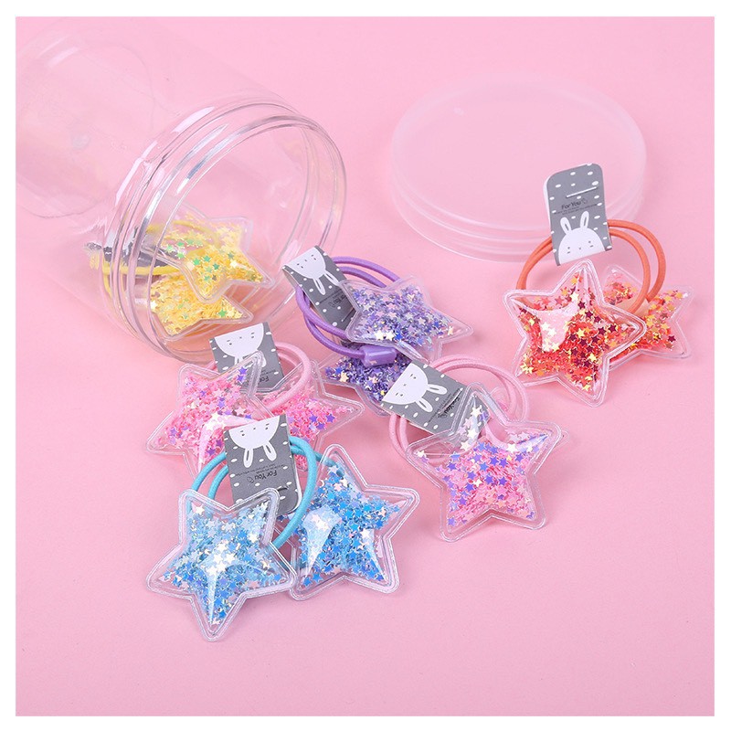 Hộp 12 Dây buộc Tóc, Cột tóc Mềm Hàn Quốc cho bé