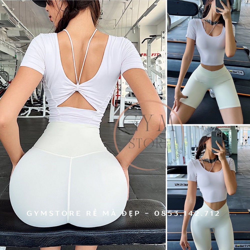 Áo Thun Ôm Body CÓ MÚT Tay Ngắn thể thao nữ Grace Thun Mềm Mát Rẻ Đẹp GYMSTORE 981