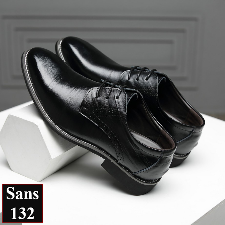 Giày big size nam Sans132 giầy tây công sở nâu đen cỡ to size lớn 43 44 45 46 47 48