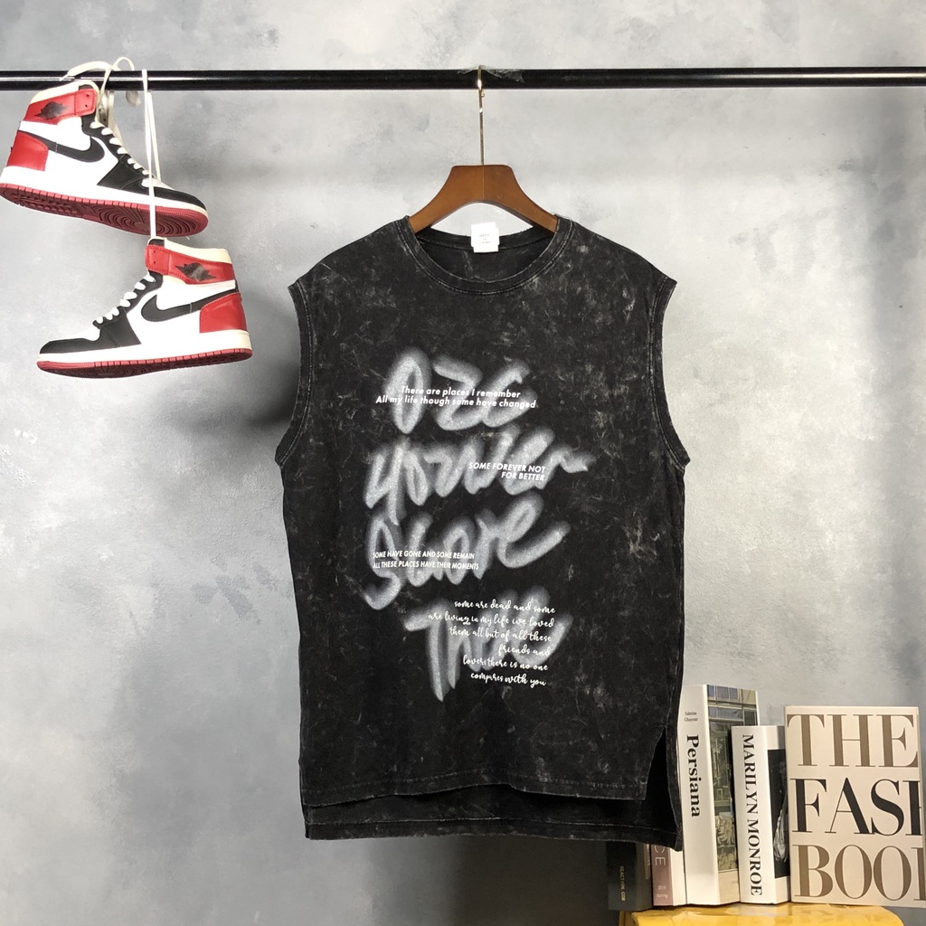 [ Freeship ] Áo Thun TankTop nam nữ cổ tròn phối màu vintage