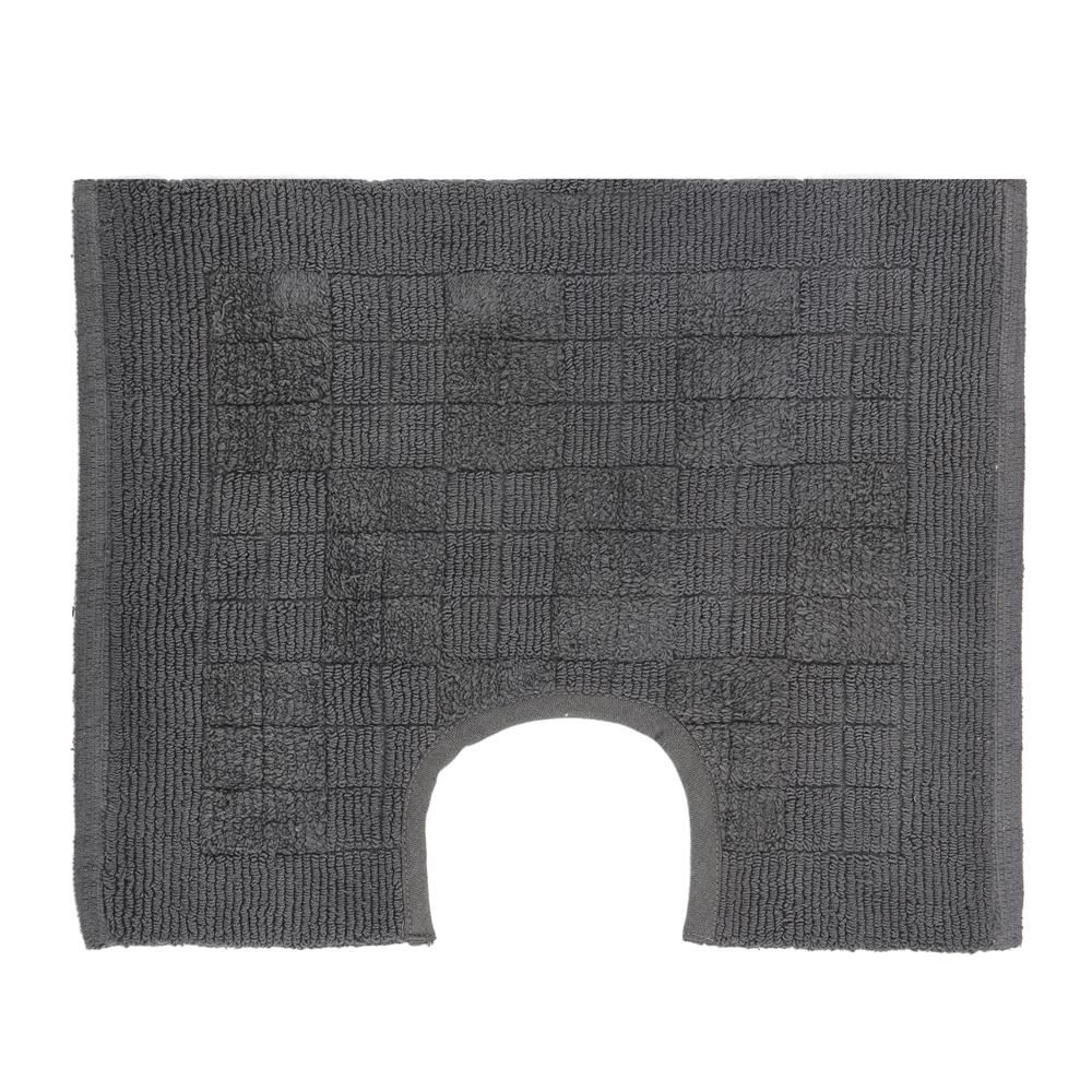 HomeBase HLS Thảm lót sàn lau chân phòng tắm Cotton mềm mại và thấm hút tốt SI-SQUARE W50xH60xD1 màu xám đậm
