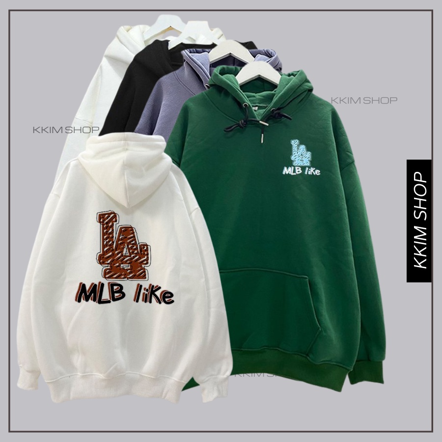 Áo Nỉ HOODIE LA, Áo hoodie MLP XANH LÁ unisex nam nữ form rộng oversize chất liệu Nỉ bông cao cấp KKIM SHOP