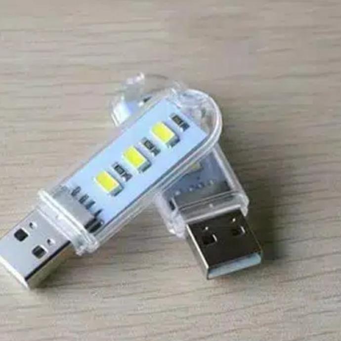 Đèn Led Mini 3 Mắt Trong Suốt Cổng Usb Tiện Dụng