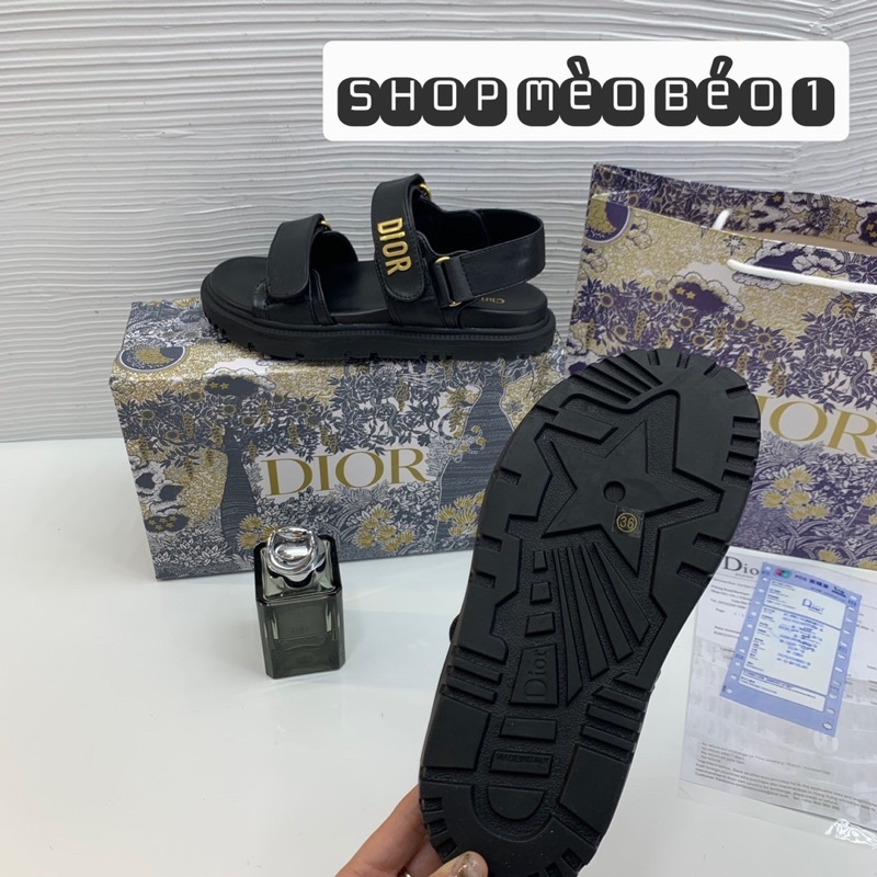 Sandal thể thao quai dán ngang tag chữ đồng fullbox