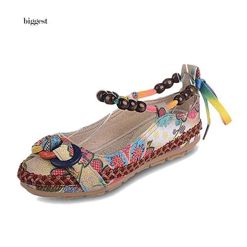 Giày búp bê họa tiết hoa cách điệu phong cách cổ điển dành cho nữ | BigBuy360 - bigbuy360.vn