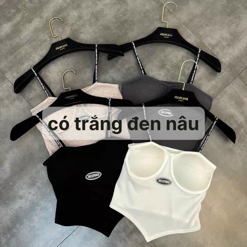 Áo Dây Chữ Cúp Mút Khuôn Viền Ngực Vạt Nhọn