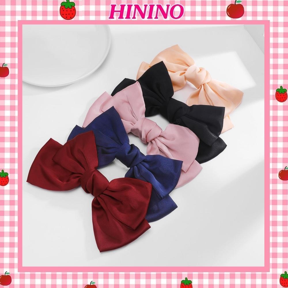 Kẹp tóc phối nơ bản to vải satin cao cấp kẹp tóc nơ hàn quốc KT13