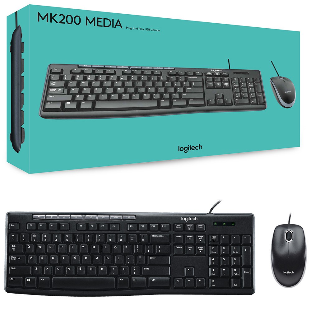 Bộ phím chuột Logitech MK200 Chính hãng DGW phân phối