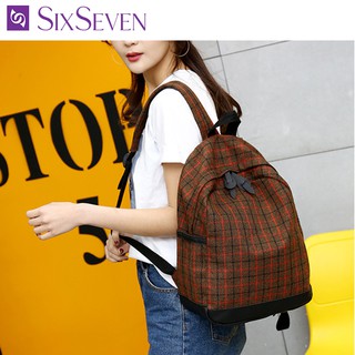 BaLo Nữ Đi Học Thời Trang kẻ sọc Caro Vuông BL018