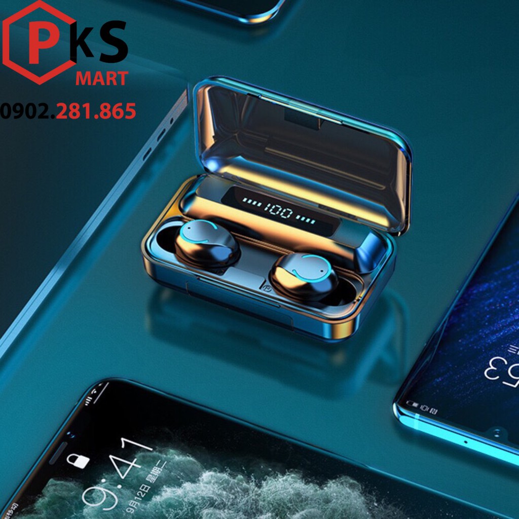 Tai Nghe Bluetooth 5.0 AMOI F9 TWS Bản QUỐC TẾ Cao Cấp - Cảm Ứng Không Dây Chống Nước Chống Ồn Tích Hợp Sạc Dự Phòng | BigBuy360 - bigbuy360.vn