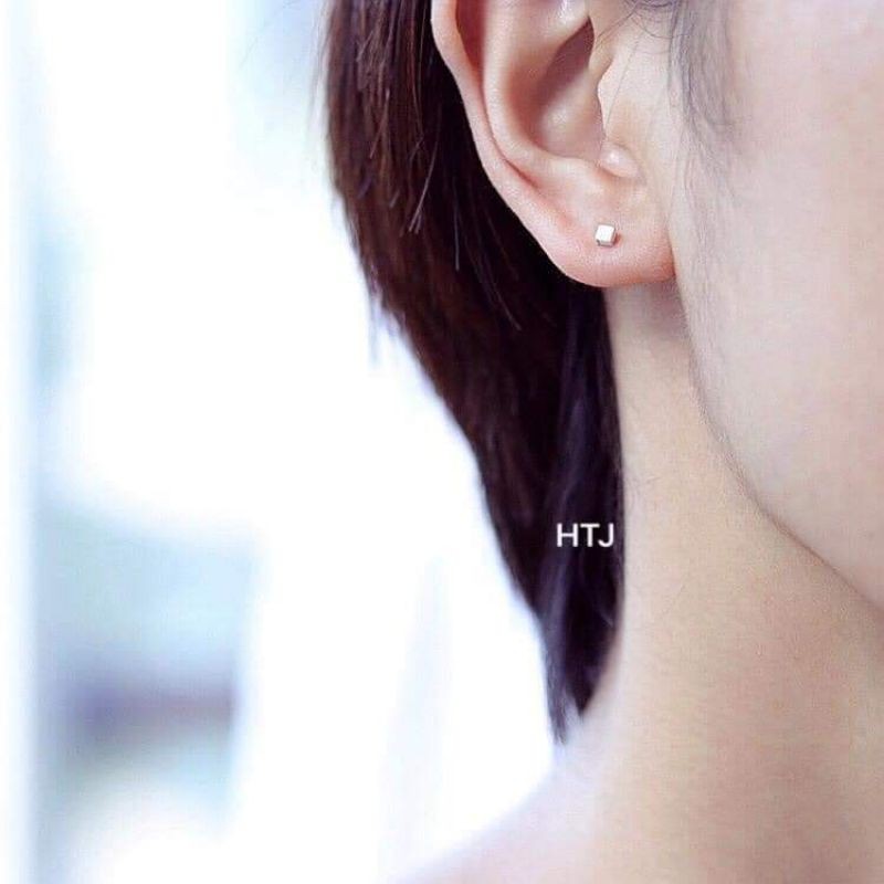 Bông tai nụ đinh_bạc ta 100%