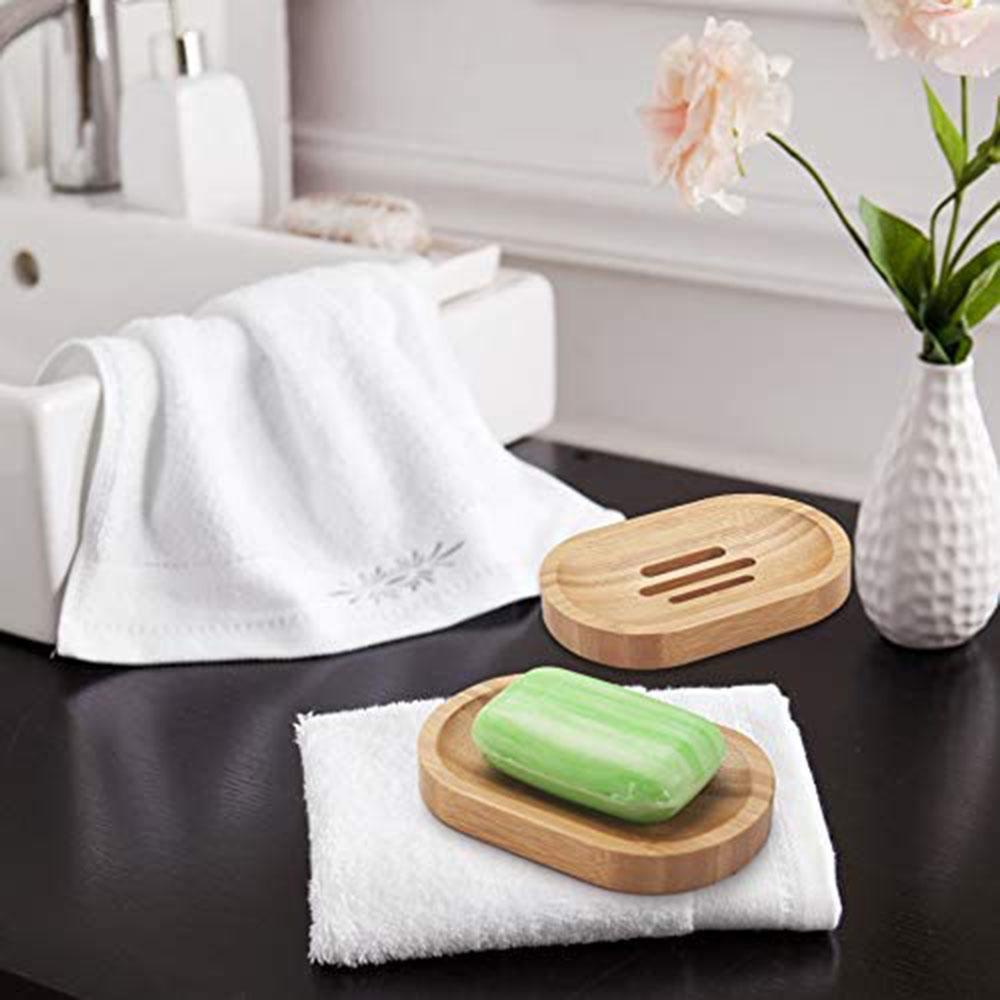 PISTA Khay Đựng Xà Phòng Bằng Gỗ Tre Tự Nhiên