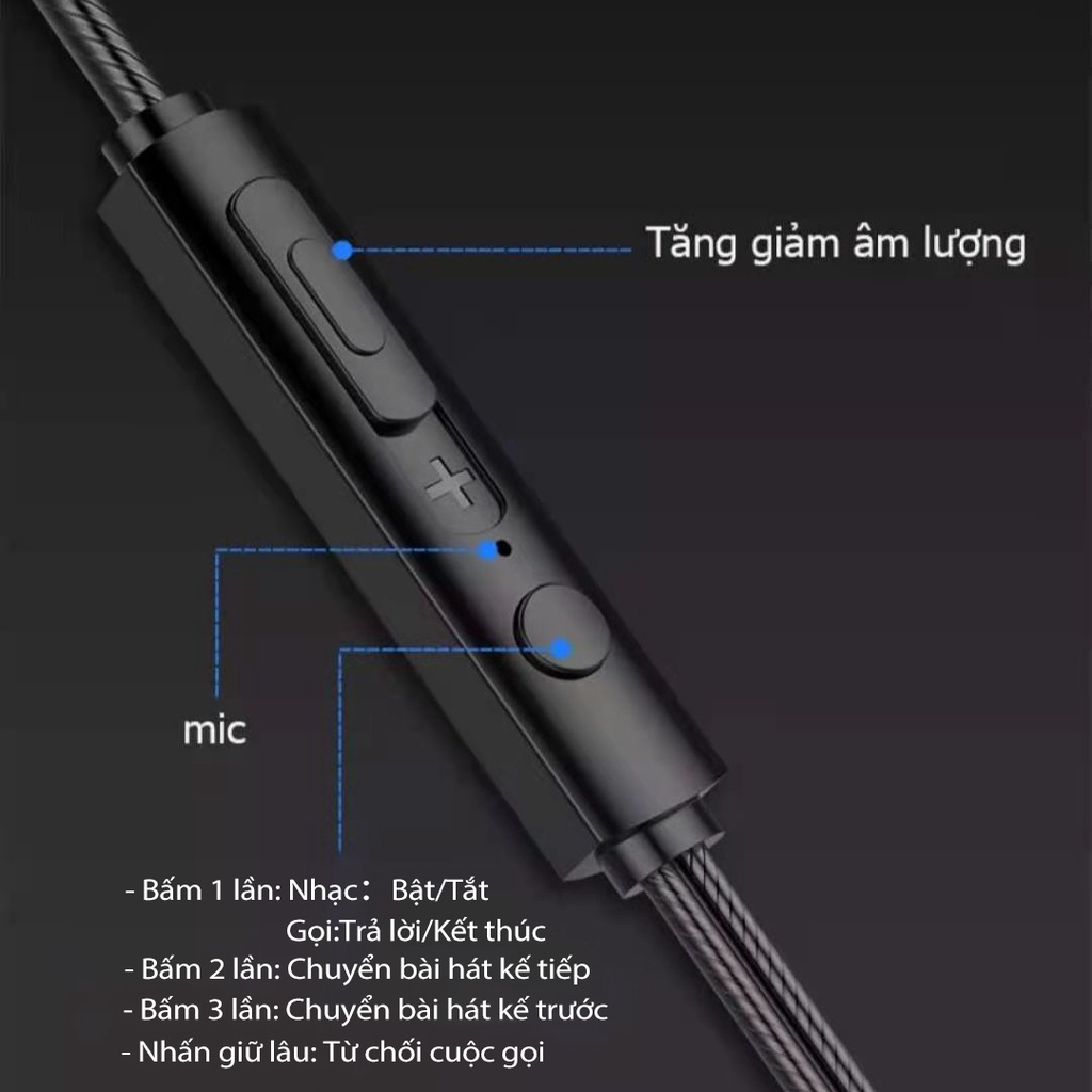 Tai Nghe Gaming A4 Chính Hãng Nhét Tai Chống Ồn Super Bass Có Mic Đàm Thoại