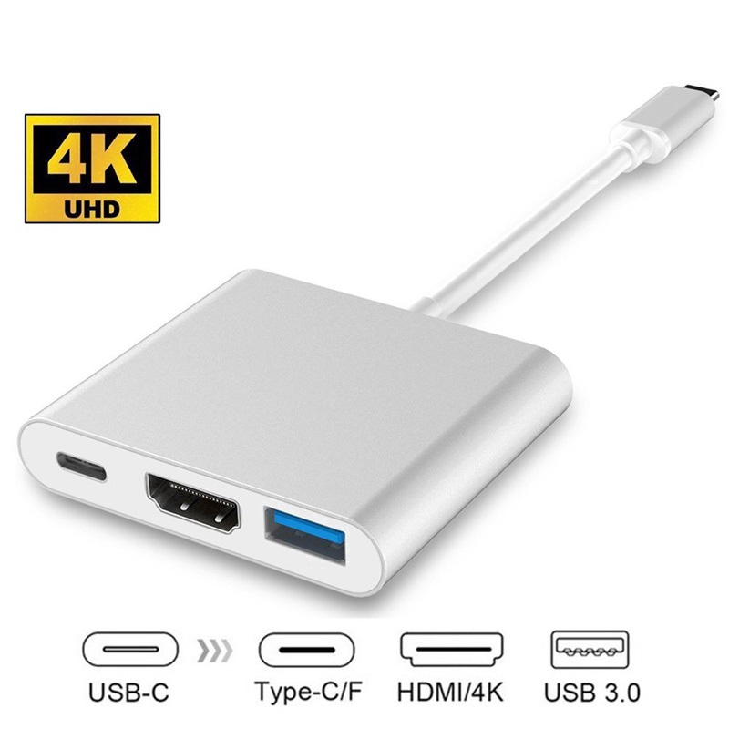 Đầu chuyển USB loại C 3.1 sang 4K HDMI USB 3.0 USB-C