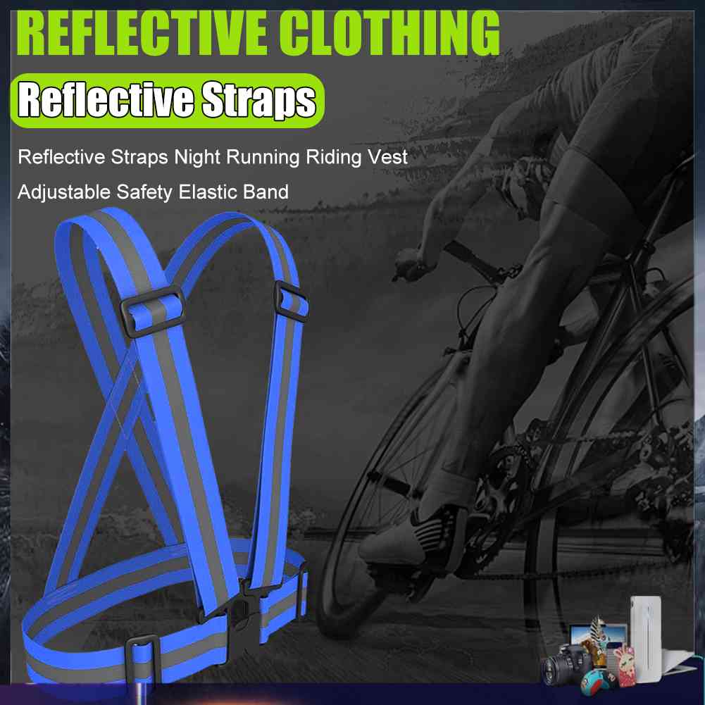 Đai Phản Quang Co Giãn An Toàn Có Thể Điều Chỉnh Cho Chạy Bộ Ban Đêm