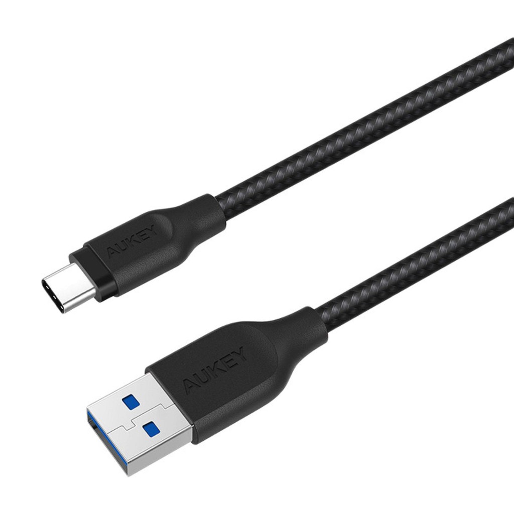 [Freeship toàn quốc từ 50k] Cáp Sạc Type C Aukey Nylon Gen1 USB ra USB C 3.1 1.2m - CB-AC1