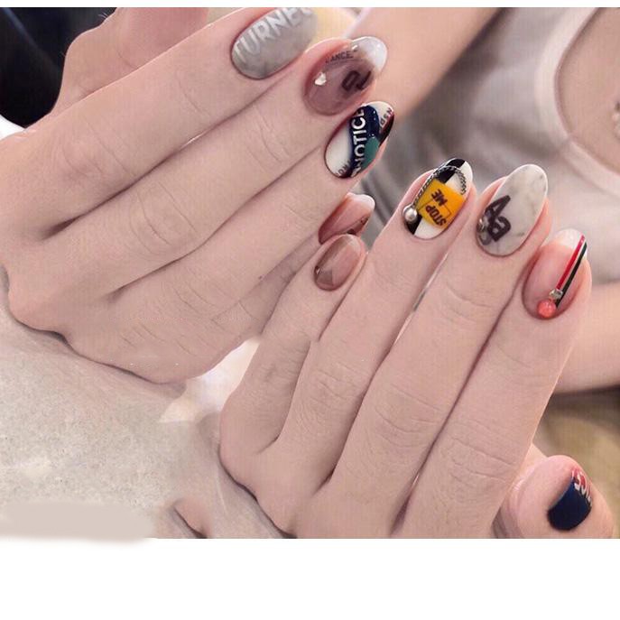 Sticker nail chữ tiếng anh LADURA trang trí móng