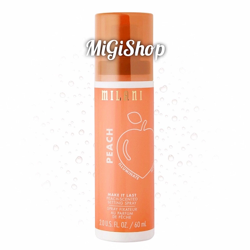 [Hàng Mỹ] Xịt Khoá Nền Giữ Lớp MakeUp Milani Make It Last Peach Scented Setting Spray 60ml | BigBuy360 - bigbuy360.vn