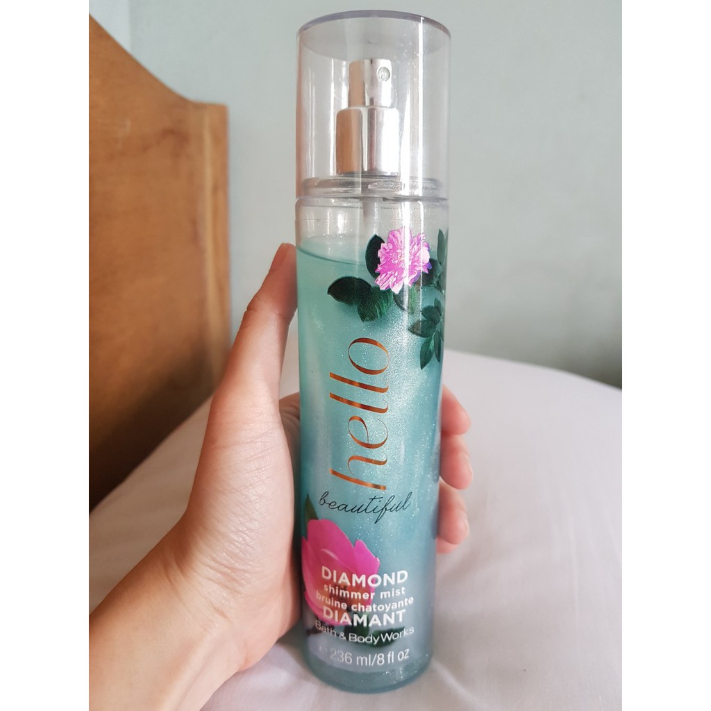 [Auth] Xịt thơm Có nhũ Bath and Body Works Hello Beautiful Diamond Shimmer Mist 30ml/50ml/100ml +𝘿𝙚𝙘𝙚𝙢𝙗𝙚𝙧 𝙎𝙝𝙤𝙥+