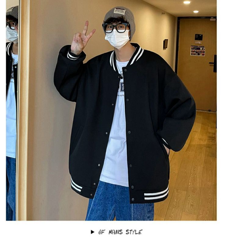 Áo Khoác Bomber YG 86 Basic Form Rộng Style Ullzang Nam nữ unisex cá tính chất nỉ cotton