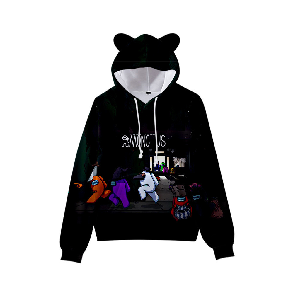 Áo hoodie chui đầu in họa tiết game Among Us vui nhộn mẫu 2020 mới thời trang đường phố cá tính cho nữ