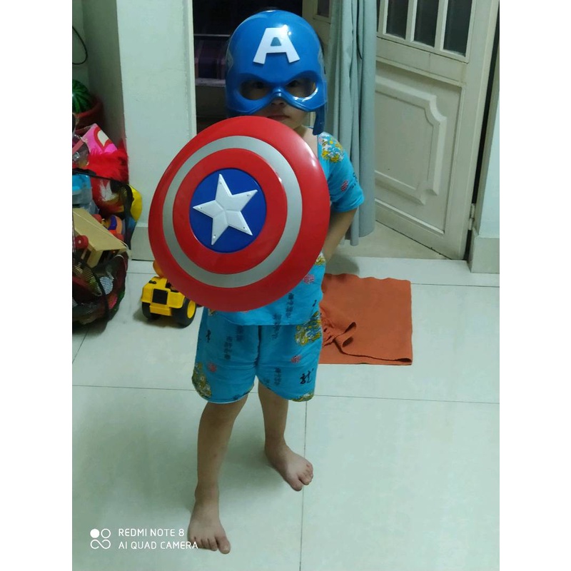 SALE Đồ chơi Khiên captain america âm thanh đèn ánh sáng siêu nhân bé cosplay khiêng spiderman spider man hulk trẻ em ng