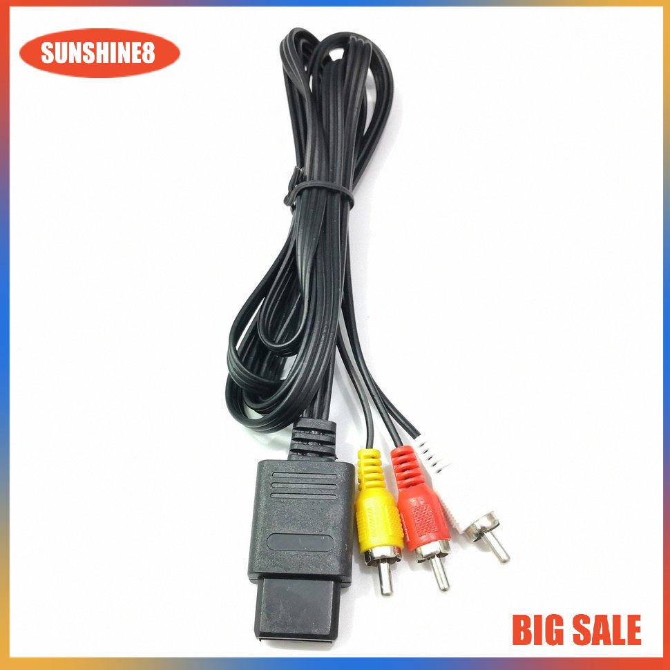 【SUN】N64 SNES 6FT RCA AV TV Audio Video Stereo Cable Cord Suitable Accessories